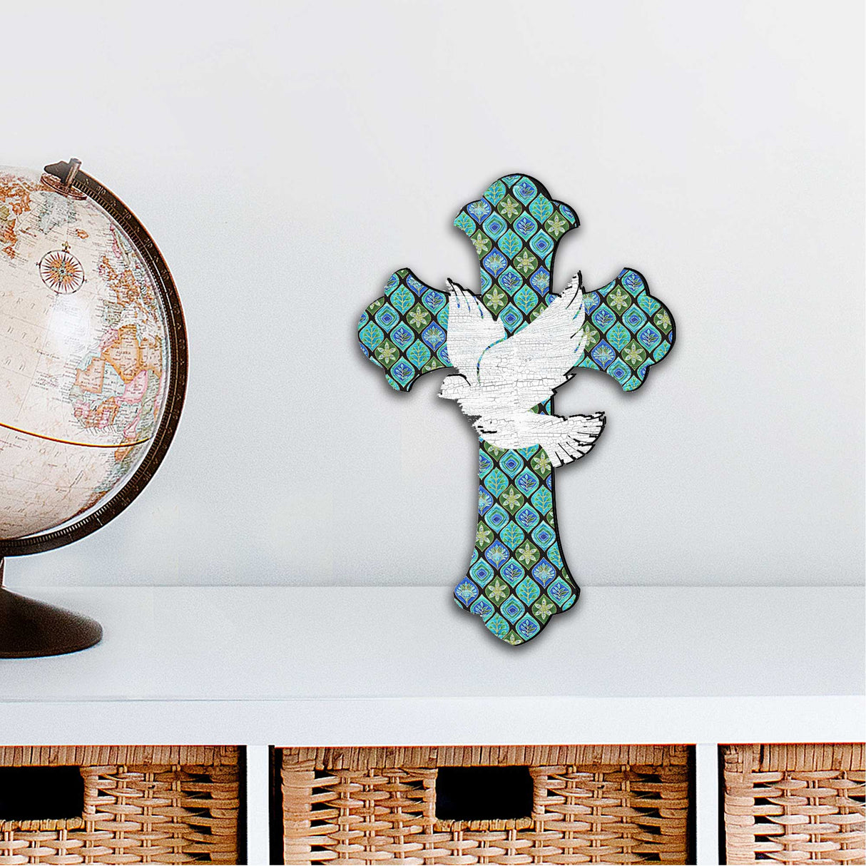 Decoración de puerta de Pascua con palomas blancas cruzadas de G. DeBrekht - Decoración de primavera de Pascua - 8191163-2H