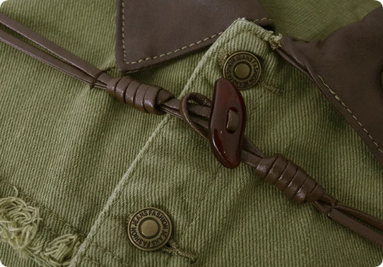 Original Children's Fun Embroidered Brushed Denim Jacket For Autumn