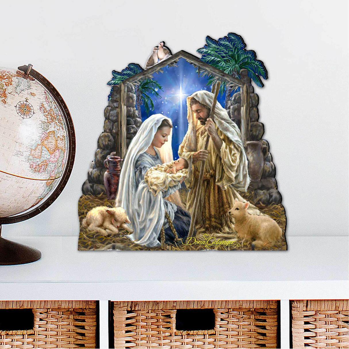 Decoración para puerta del Nacimiento "Gloria a Dios" de D. Gelsinger - Decoración navideña del Nacimiento - 8461010H-1722