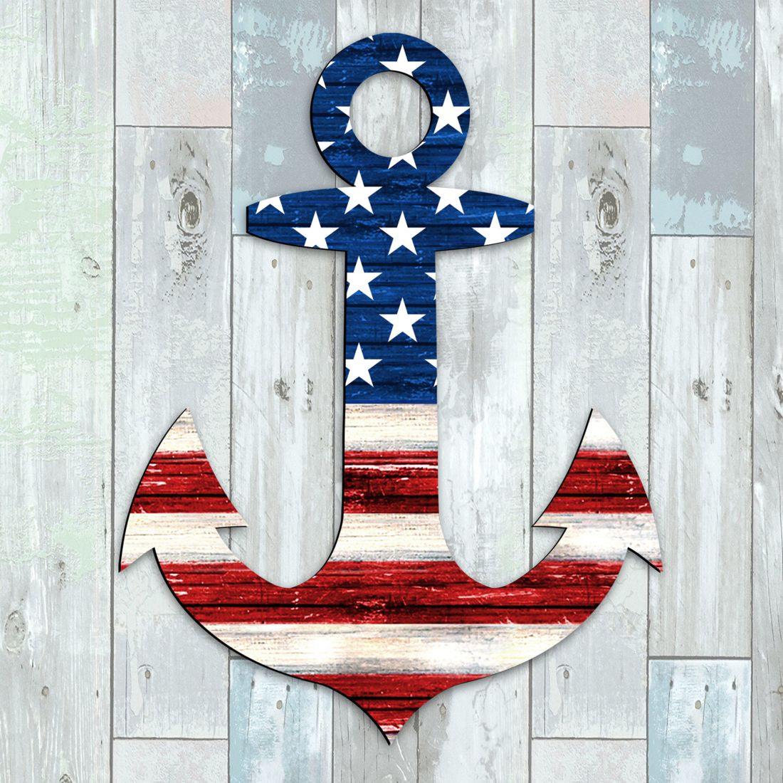Decoración navideña para puerta con ancla americana - Decoración navideña americana - 8198913H