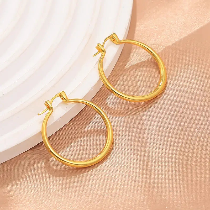 Eye-catching Accessories Fashion Simple Glossy Big Circle Earrings - Lootquake
