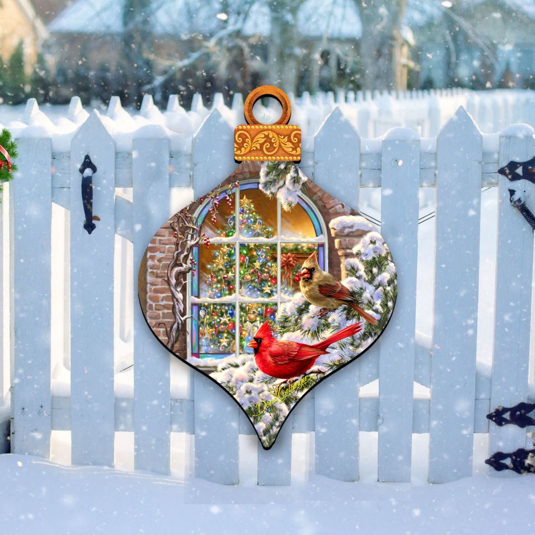 Christmas Birds Holiday Door Decor by D. Gelsinger - Christmas Decor - 8131110H-1318