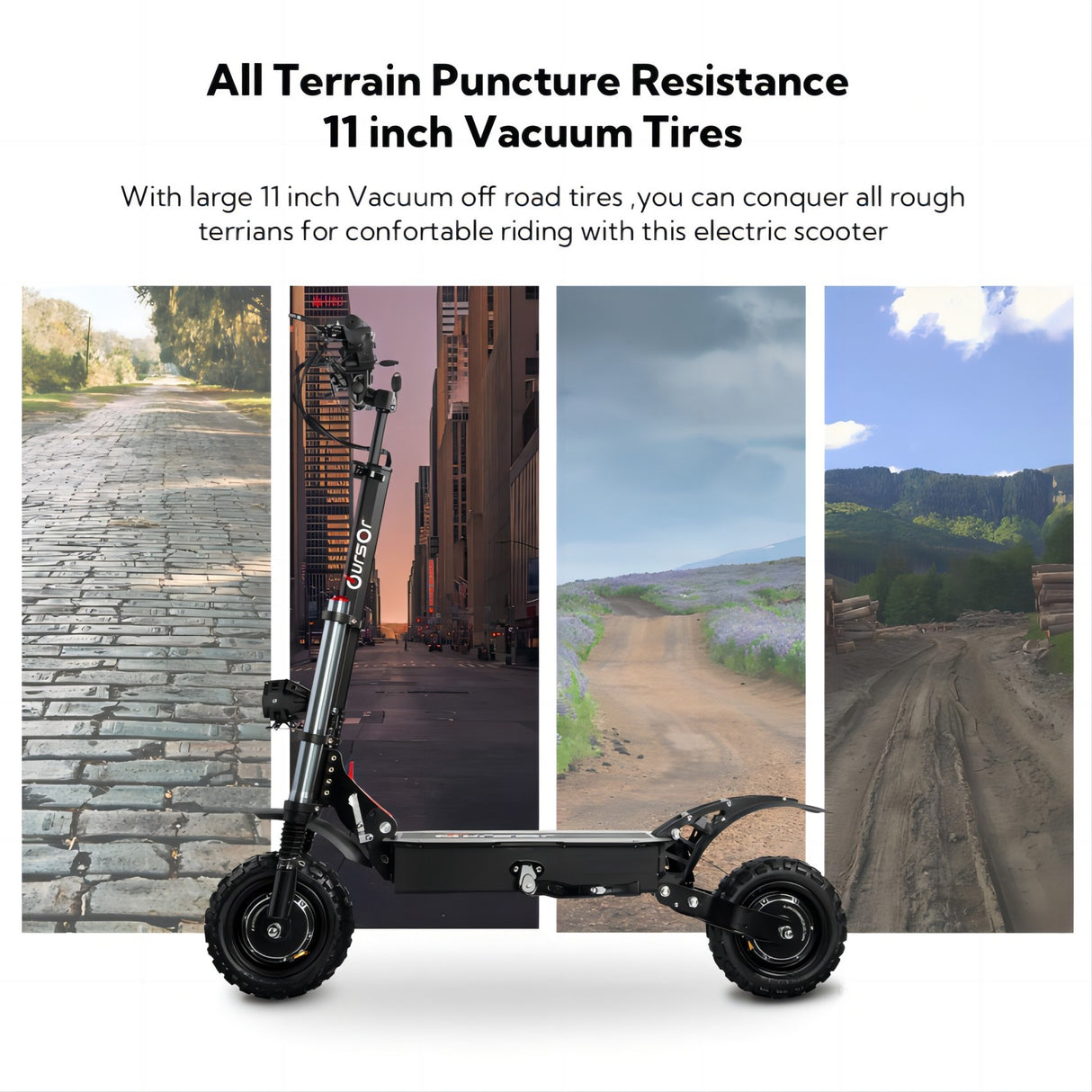 Trottinette électrique avec siège, double moteur 6000 W, vitesse maximale 80 km/h, batterie 60 V 35 Ah, autonomie de 80 km, pneus tout-terrain 11 pouces pour les déplacements urbains et les sorties tout-terrain.