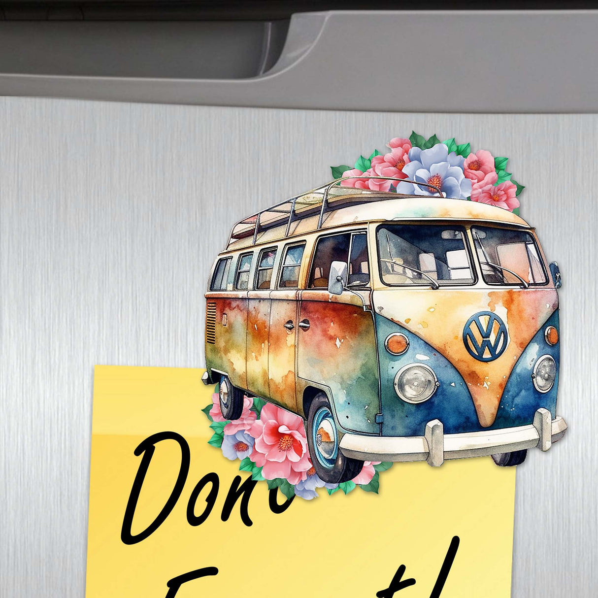 Juego de 6 imanes decorativos de madera Surf Vans de G. Debrekht - Decoración costera - 8090040G-S6