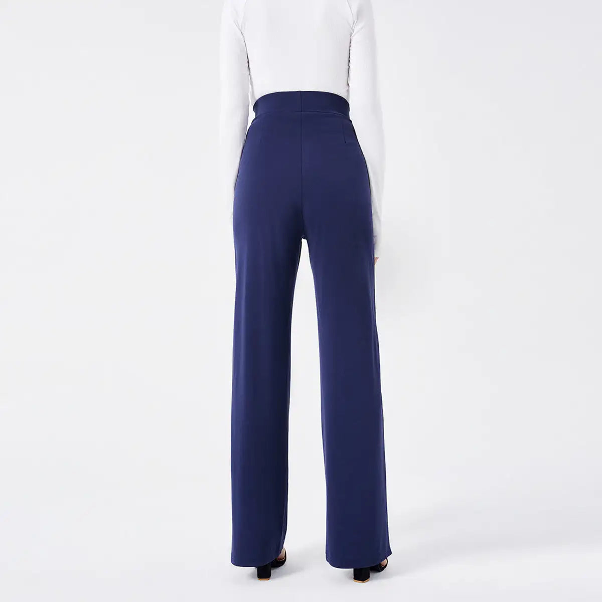 Solid Color Casual Pants Slim, High-waisted Bell Bottoms - Lootquake