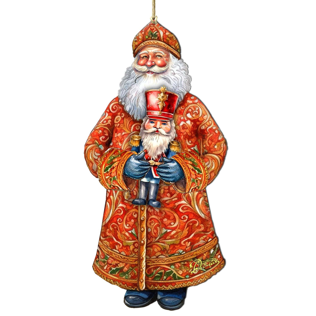 Cascanueces navideños de madera de G. Debrekht - Decoración navideña de Papá Noel - 8691401