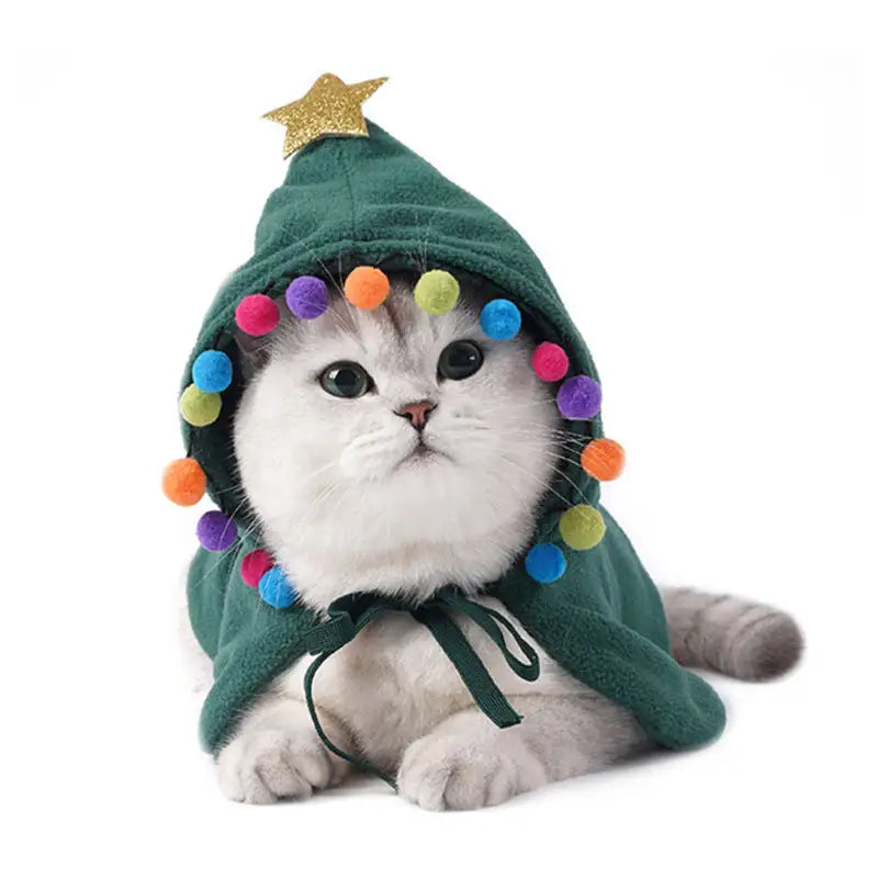 Cute Dog Cat Costume Christmas Cloak Halloween Disguise Cat - Lootquake