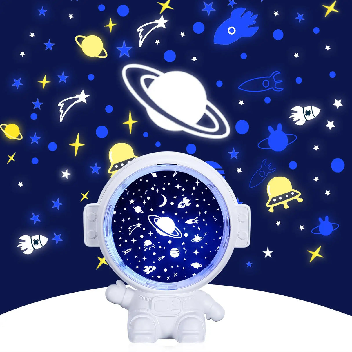 Galaxy Star Projector Starry Sky Night Light Astronaut Lamp Room Decr Gift Child Kids Baby Christmas Spaceman Projection - Lootquake