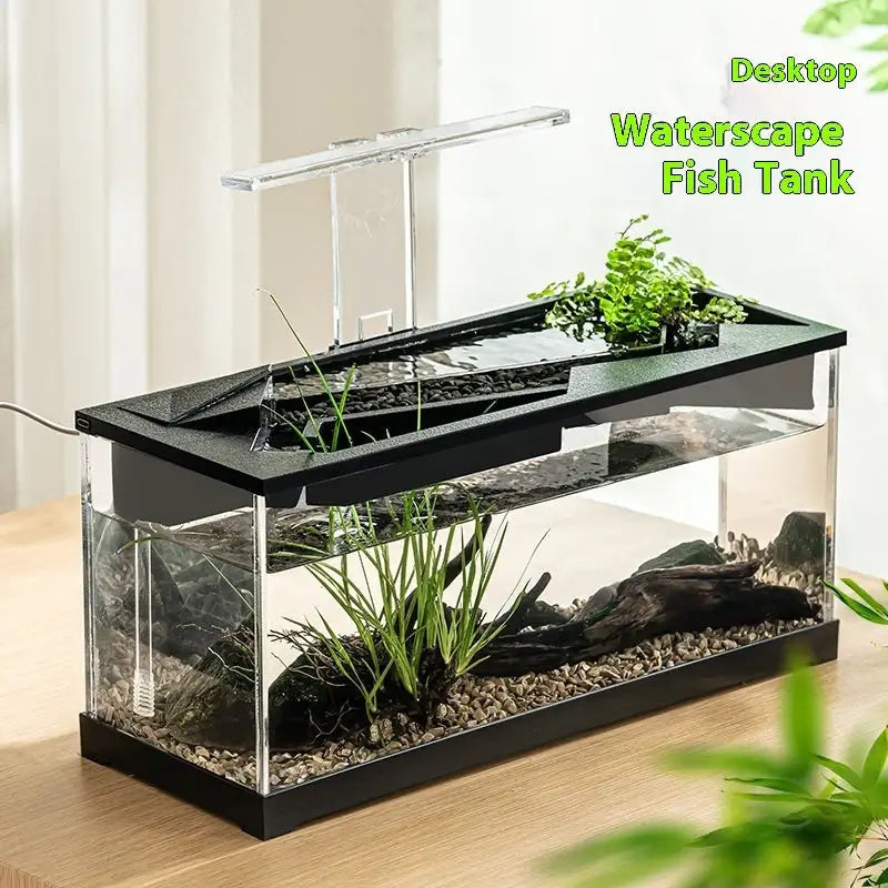 Acrylic Filter Circularly Heating Lighting Integrated Lazy Aquarium - Lootquake