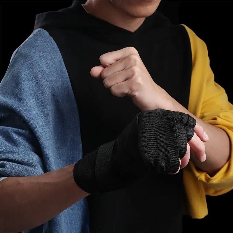2 Rolls 2.5M Cotton Boxing Bandage Sports Strap Sanda Gauntlets MMA Hand Gloves Wraps Belt Wraps Bandage For Competition