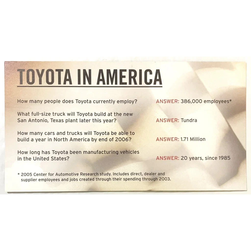 Rare 2005 NASCAR Winston Craftsman Toyota Tundra Hologram Card