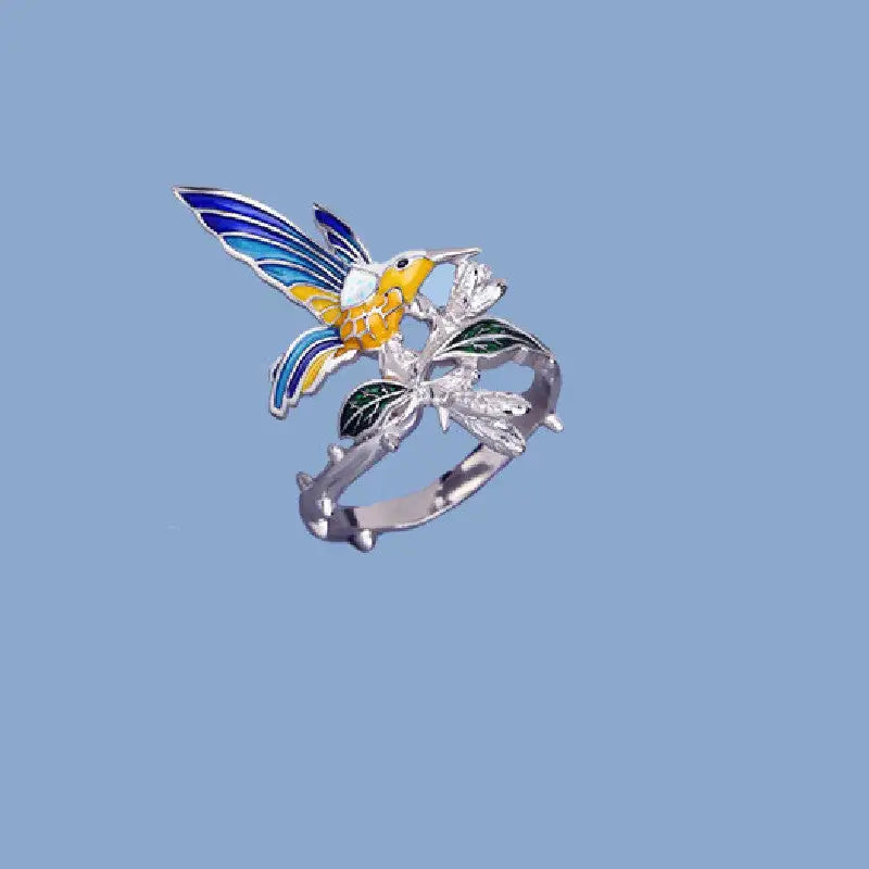 Europe And America Creative Hummingbird Ring - Lootquake
