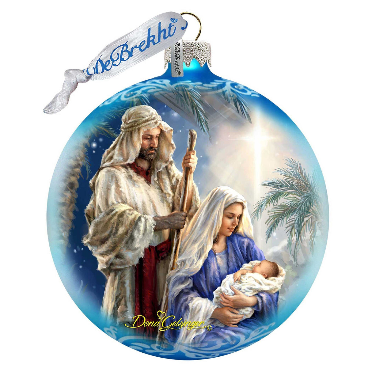 Holy Night Glass Ornament Limited Edition by D. Gelsinger - Nativity Holiday Decor - 73894-1618