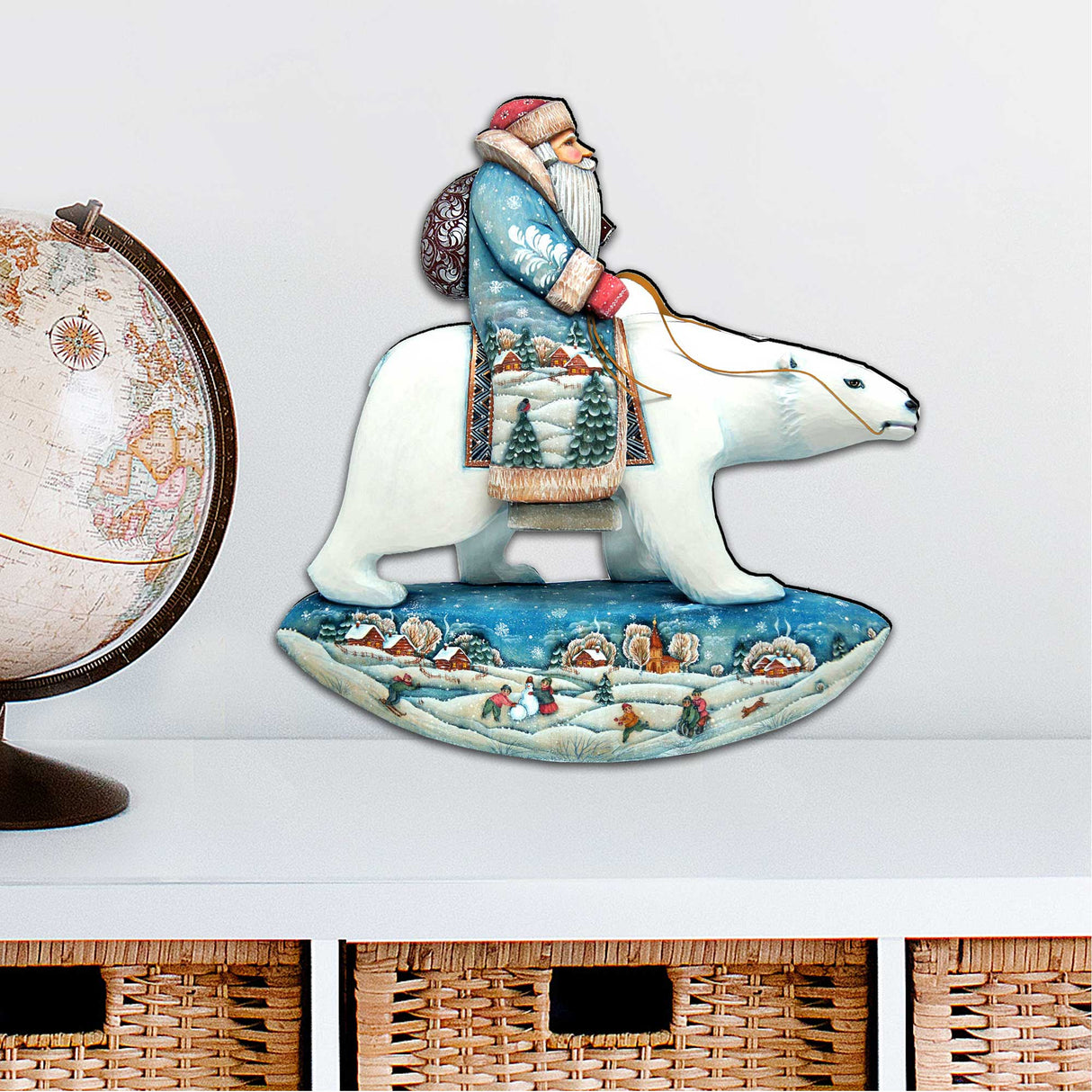 Decoración navideña para puerta con Papá Noel y oso polar de G. DeBrekht - Decoración navideña con Papá Noel y muñeco de nieve - 8116382H