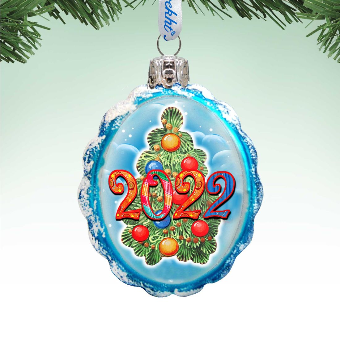 2024 Dated Mercury Glass Ornament by G. Debrekht - Christmas Decor - 773017-D24