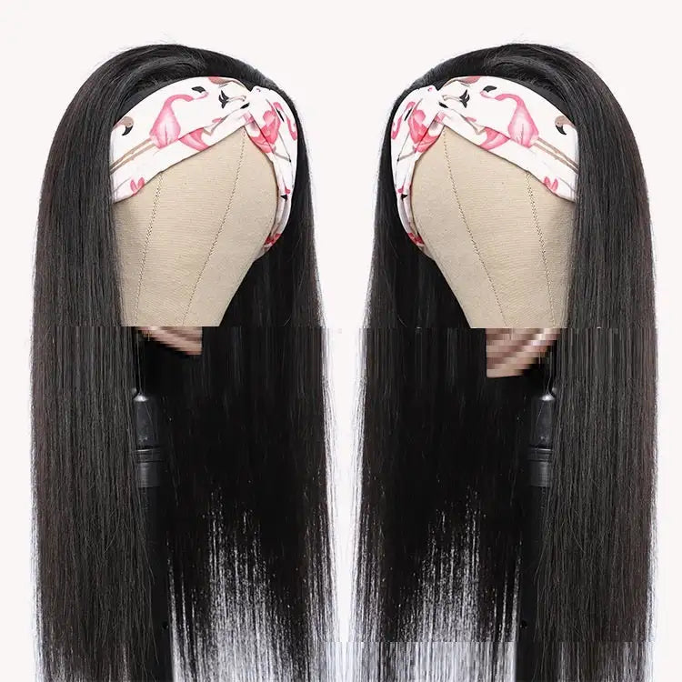 Human Hair Straight Strip Mechanism Headband - Lootquake