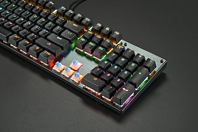 87-Key Mechanical Keyboard with Green Switches - Desktop Non-Punch Design