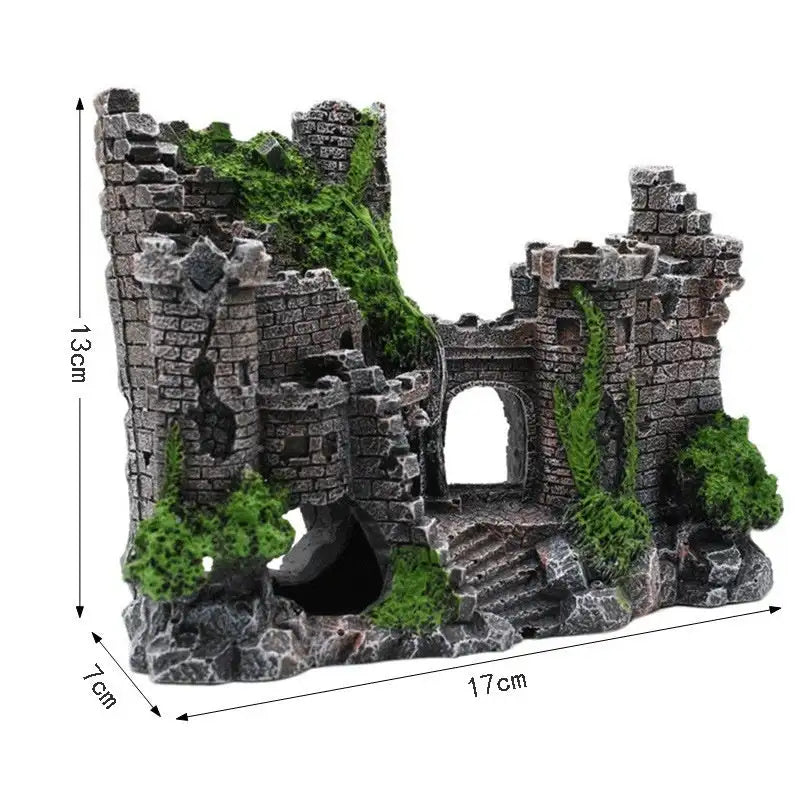 Fish tank resin castle decoration - Lootquake