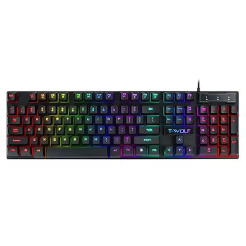 Gaming Usb Luminous Wired Keyboard Floating Manipulator - Lootquake