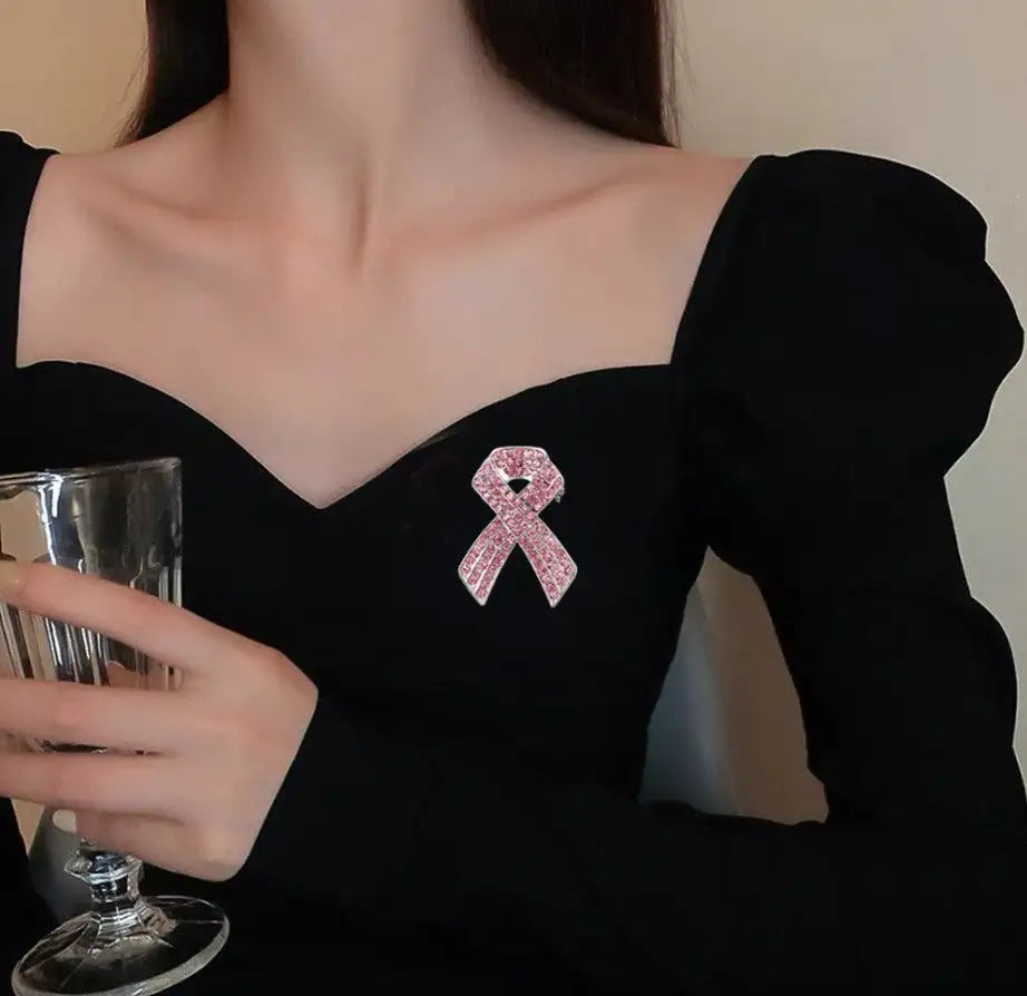 2pc Full Diamond Red Ribbon Alloy Brooch - Lootquake