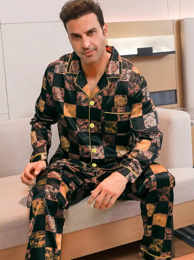 Ice Silk Men's Pajama Set - Lootquake