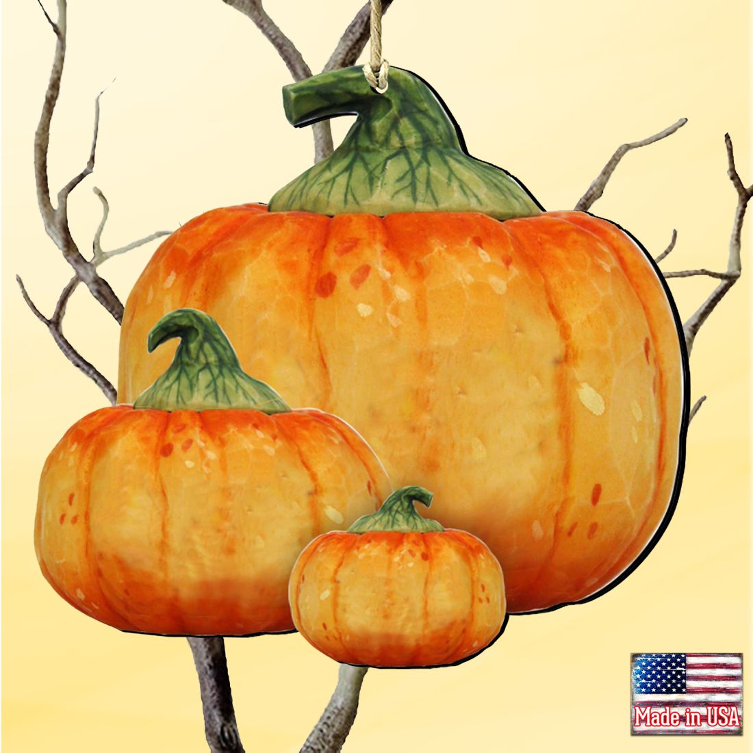 Adornos de madera de calabazas apilables para Halloween de G. DeBrekht - Decoración de Halloween para Acción de Gracias - 8158414-2