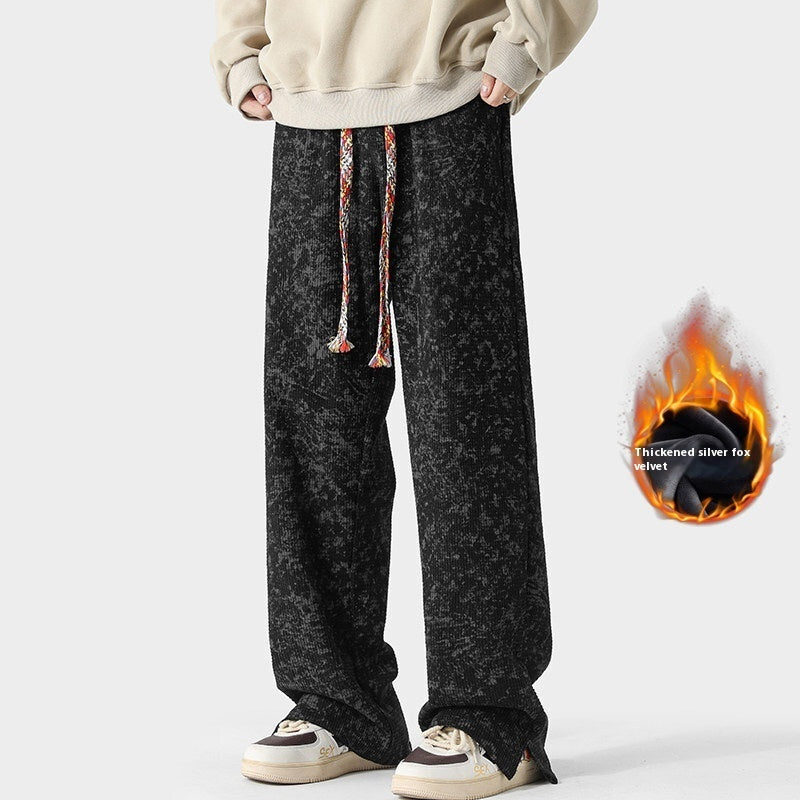 Straight Loose Pu Shuai Casual Long Pants - Lootquake