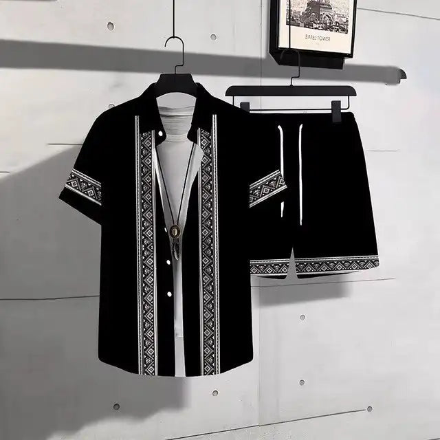 Fashion 3D Digital Printing Hawaiian Vacation Shirt Shorts - Lootquake