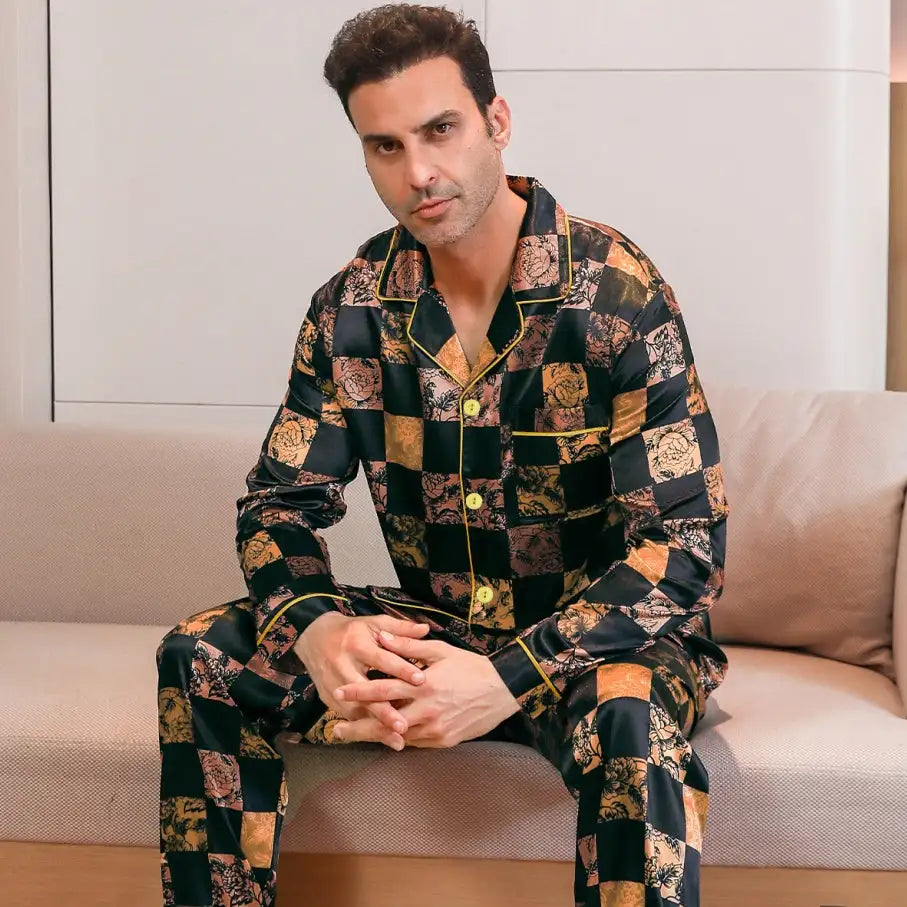 Ice Silk Men's Pajama Set - Lootquake