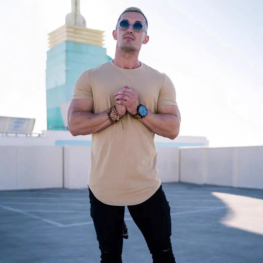 Men's Casual Short-sleeved Sports Fitness T-shirt - Lootquake