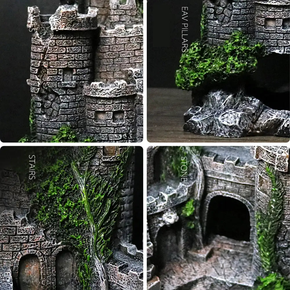 Fish tank resin castle decoration - Lootquake