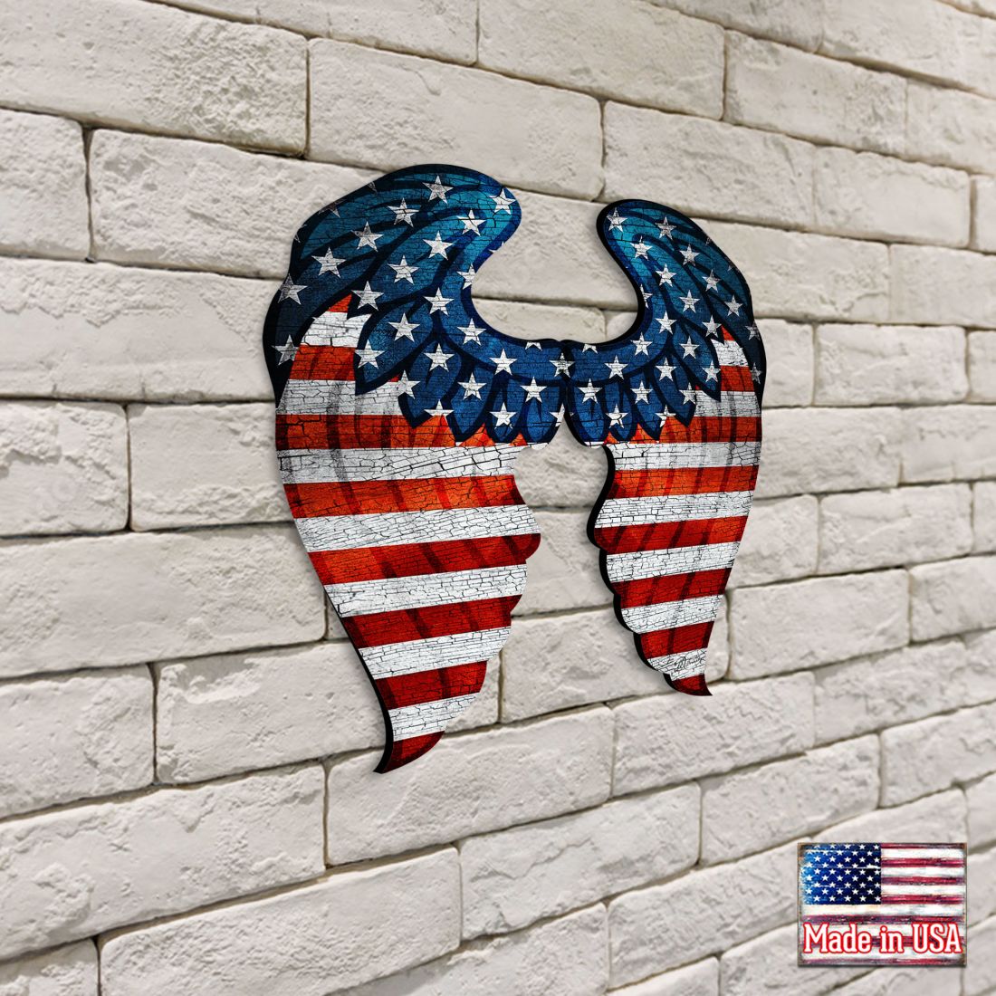 USA Wings Decorative Holiday Door Decor - American Christmas Decor - 8187131H