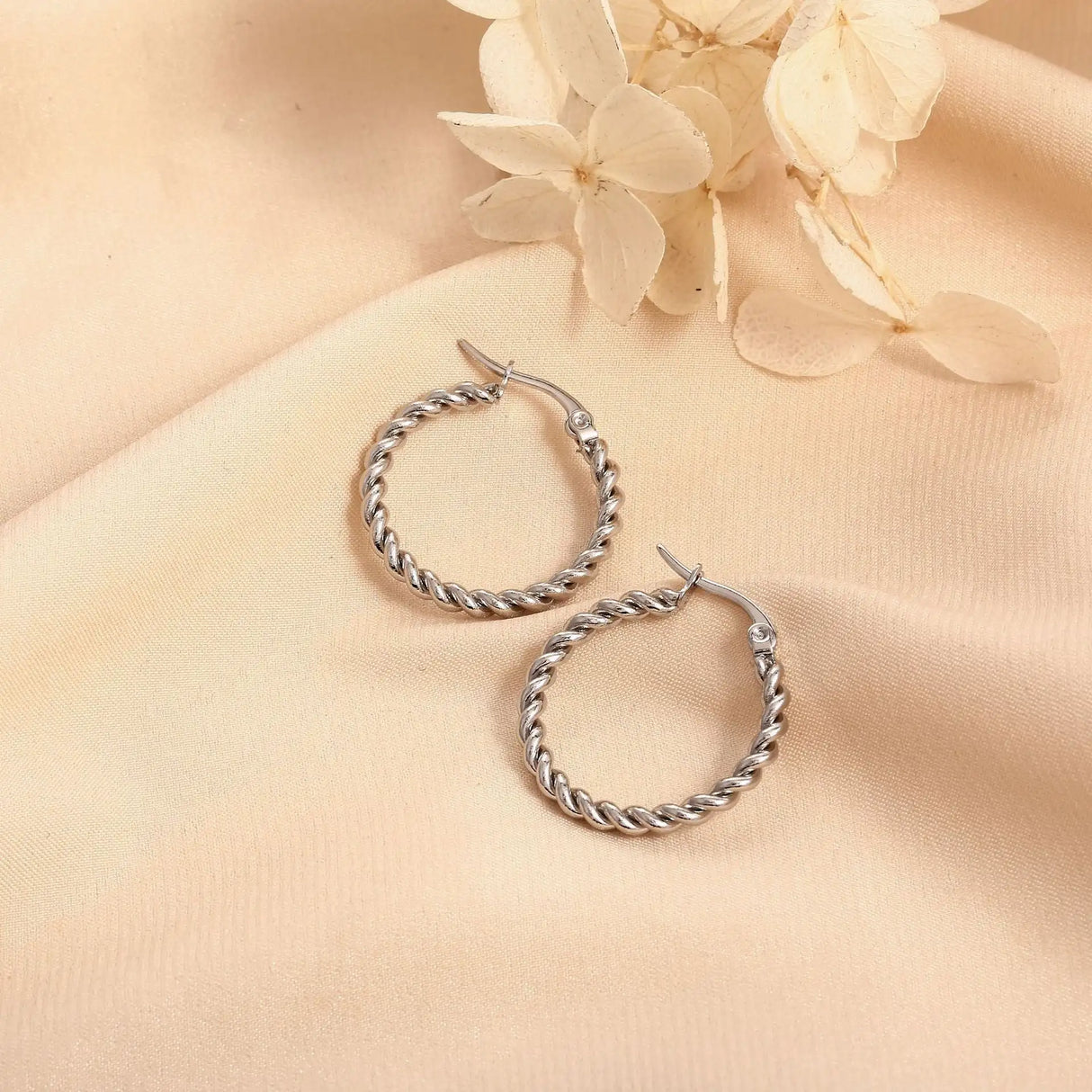 Golden Twist Weave Twisted Wire Hoop Earrings - Lootquake