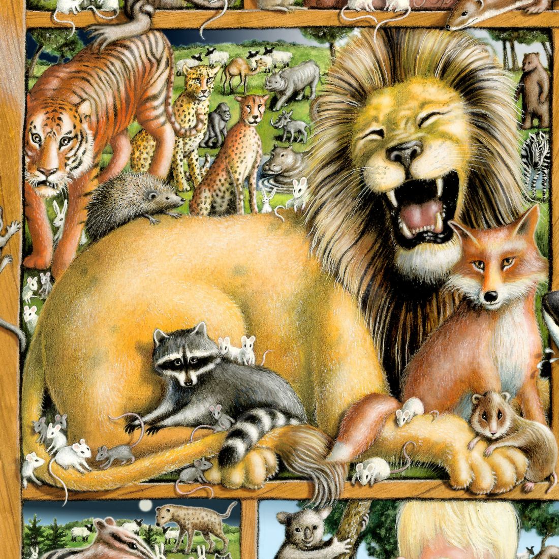 Arte mural con animales de Laura Seeley - Decoración infantil Love Family - 8513008-LS