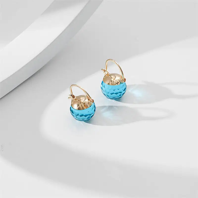 European And American Stylish Round Crystal Ear Clips Women - Lootquake