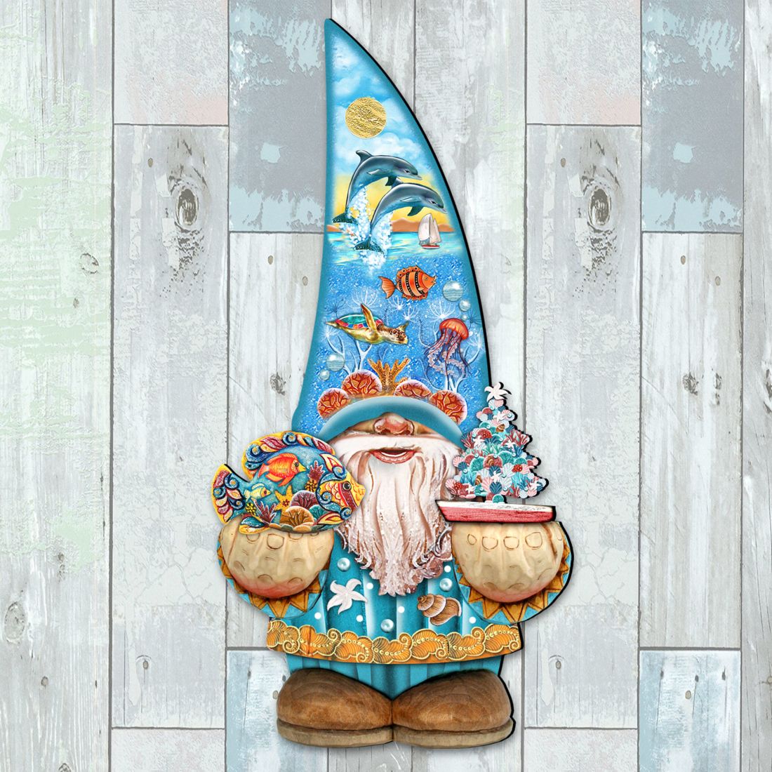 Coastal Gnome Coastal Door Decor by G. DeBrekht - Coastal Holiday Decor - 8611014H