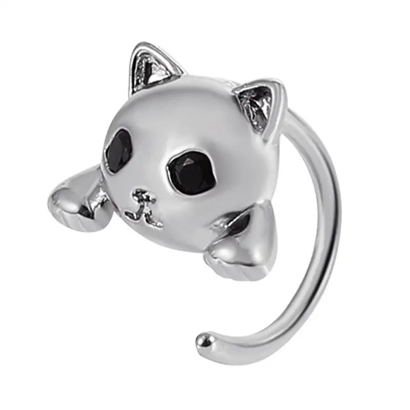 European And American Cute Cat Retro Fashion Minority Design Simple Cute Animal Earrings For Women - Lootquake