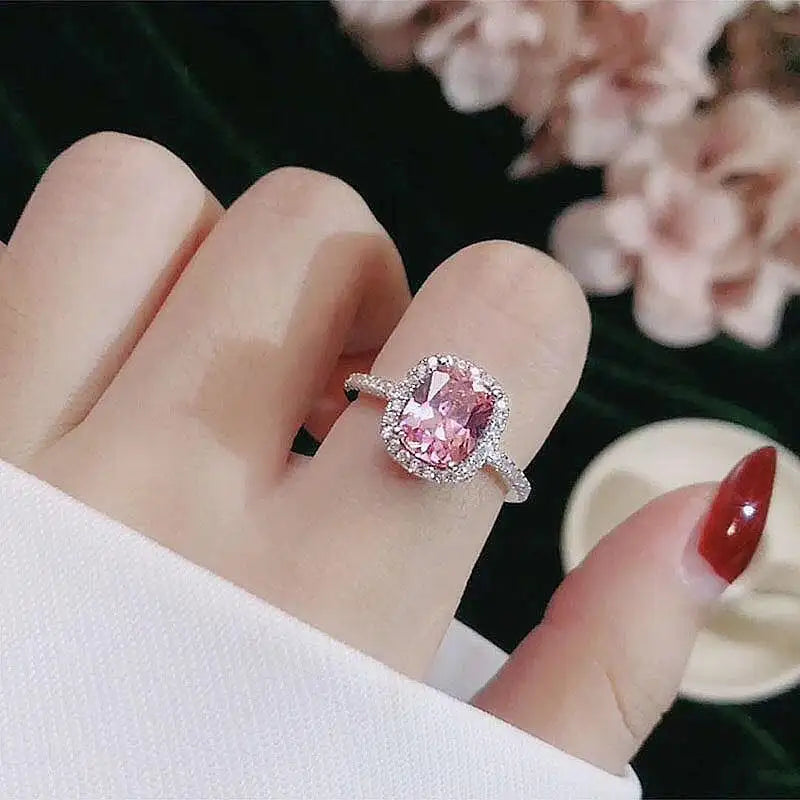 Rings For Women Bridal Wedding Anelli Trendy Jewelry Engagement Ring White Gold Color Anillos - Lootquake