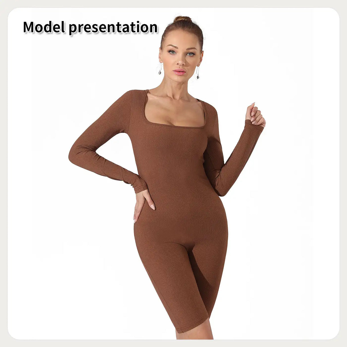 Women's Fashion Simple Solid Color Bodysuit - Lootquake