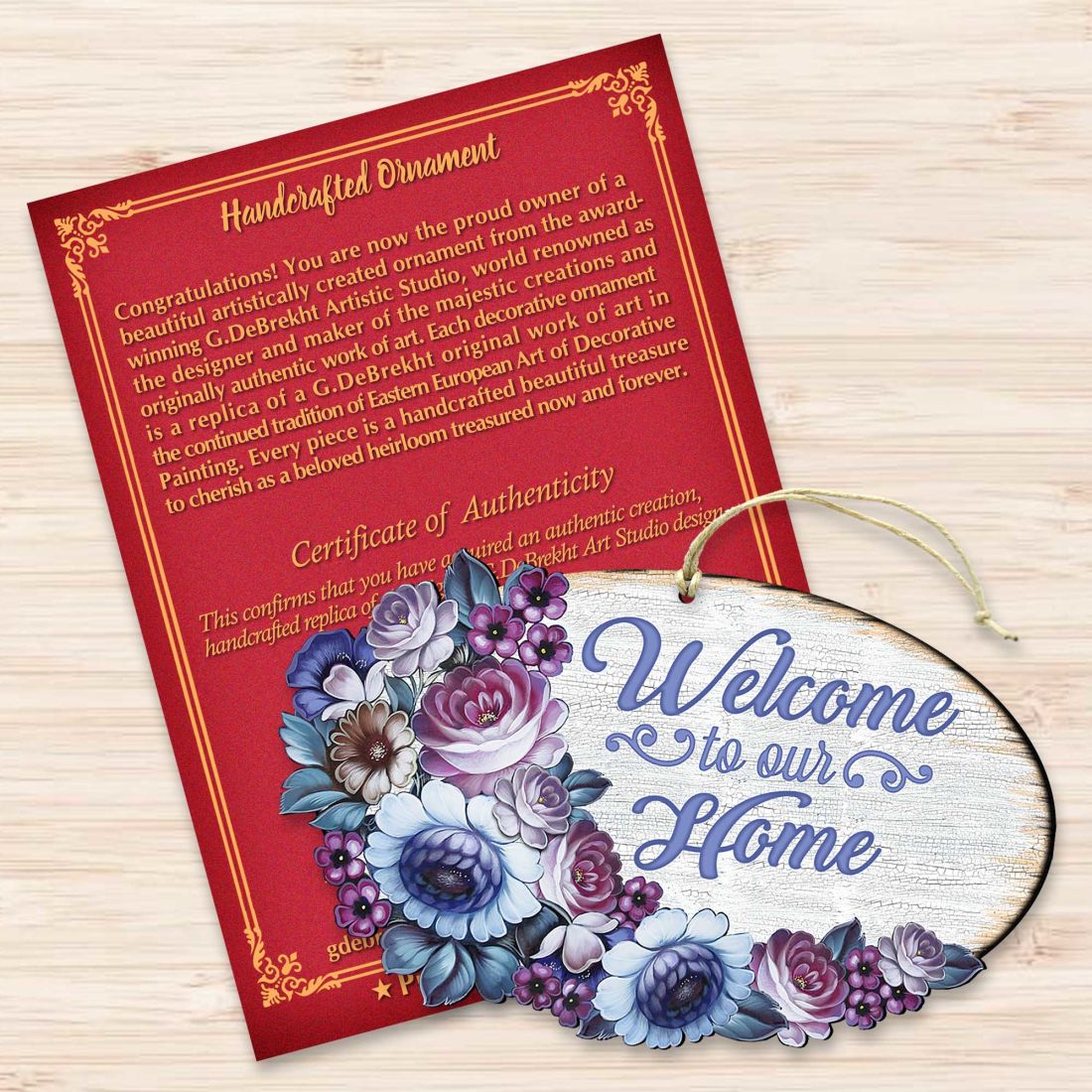 Welcome to Our Home Wreath Easter Wall Decor by G. DeBrekht - Easter Spring Decor - 8185311