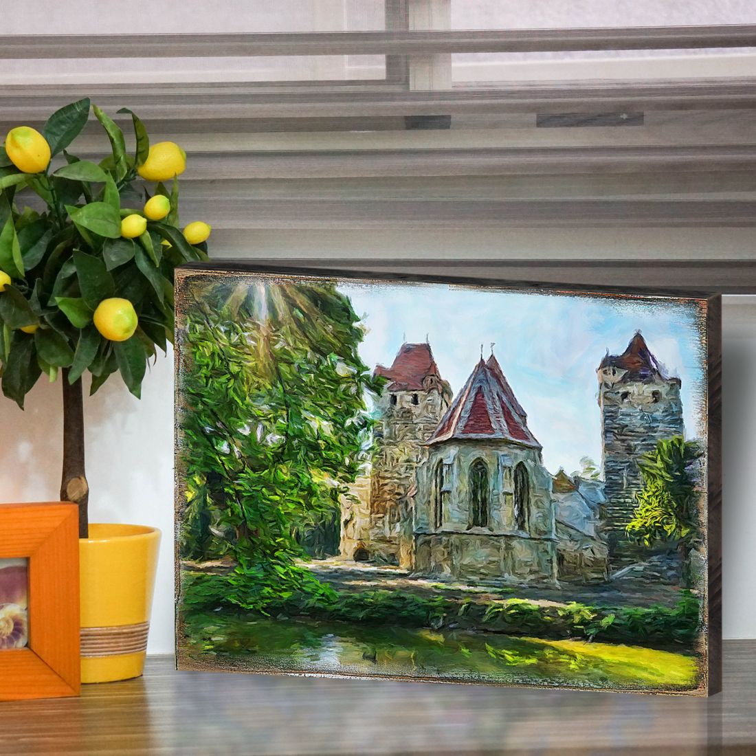 Arte mural de madera con el castillo de Aleeza de Nature Wonders - Decoración de vida silvestre - 95248B