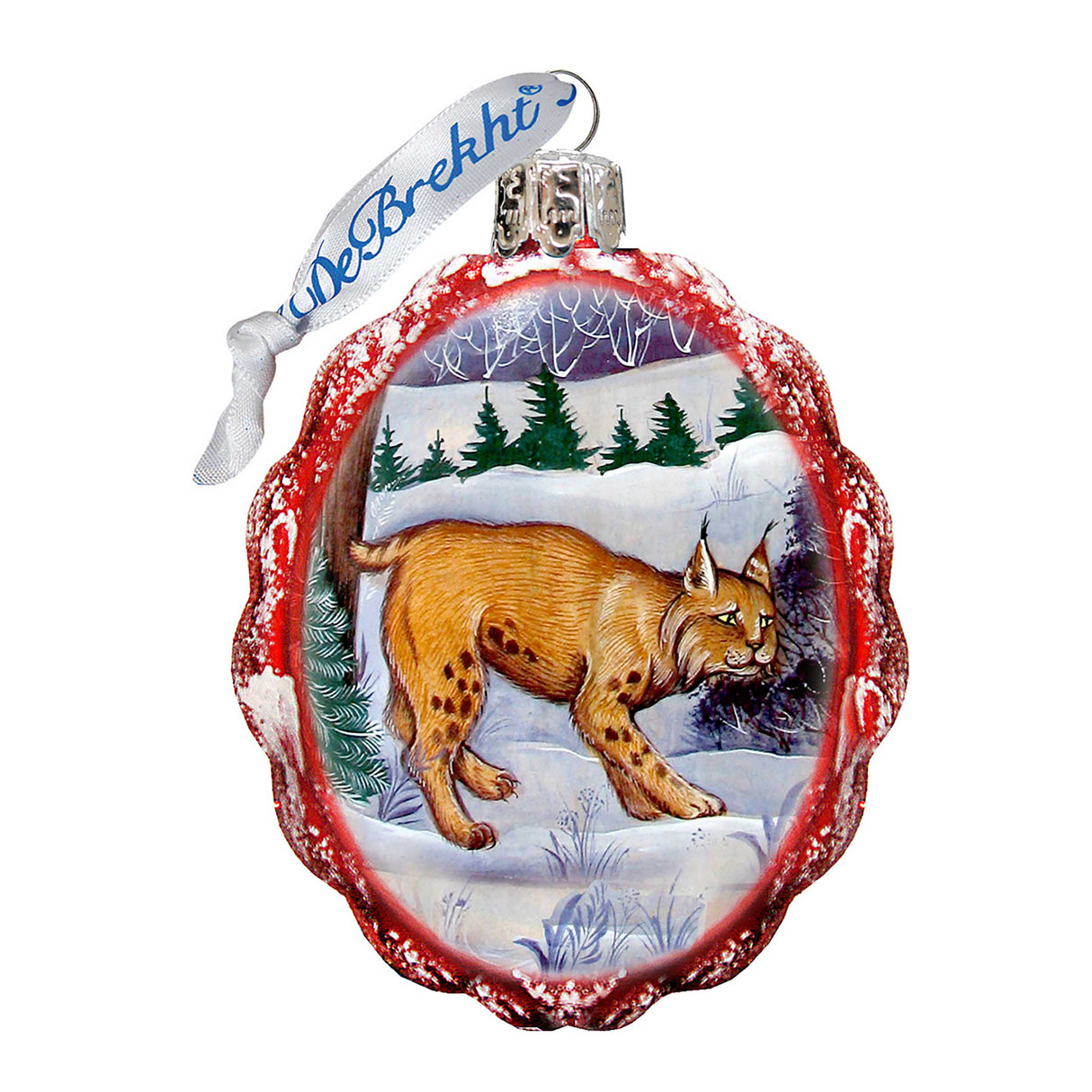 Bobcat Mercury Glass Ornament by G. DeBrekht - Wildlife Holiday Decor - 771034