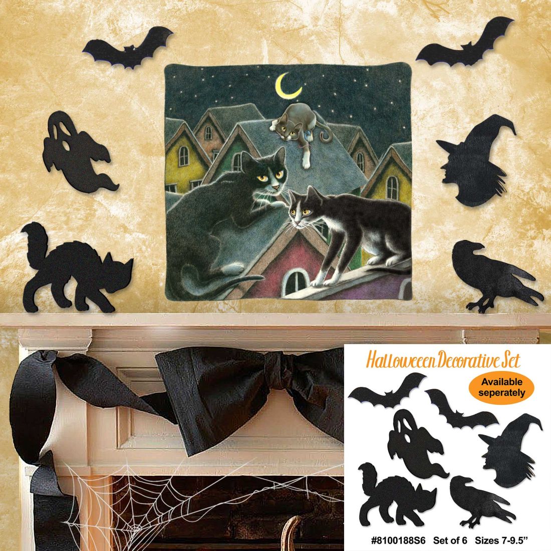 Night Shift Halloween Door Decor by Laura Seeley - Thanksgiving Halloween Decor - 8512055H