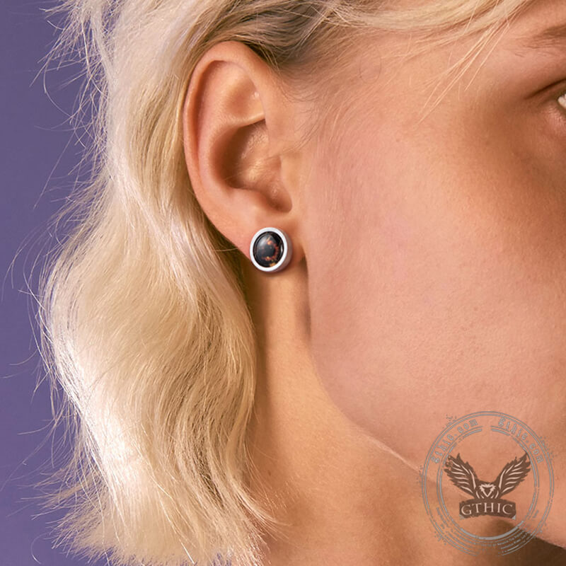 Pendientes luminosos de acero inoxidable con las 12 constelaciones del zodiaco