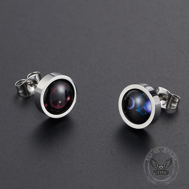 Pendientes luminosos de acero inoxidable con las 12 constelaciones del zodiaco