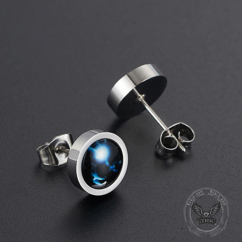 Pendientes luminosos de acero inoxidable con las 12 constelaciones del zodiaco