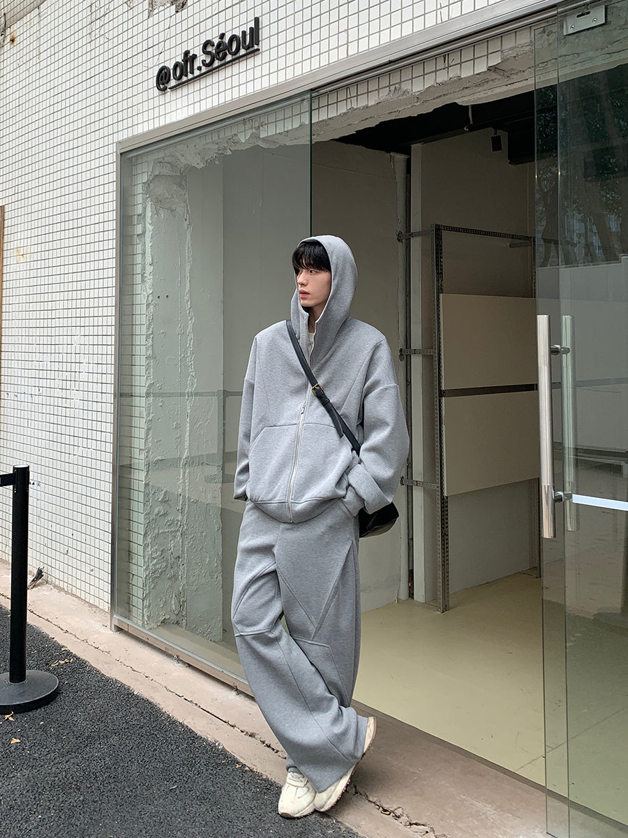 Men's Hoodie Sweater Pure Color All-matching Trousers Sports Suit - Lootquake