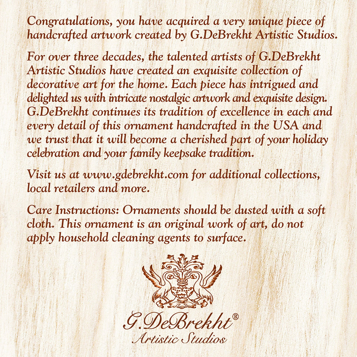 Mercury Glass Ornaments by G. DeBrekht - Wildlife Holiday Decor - 770115S3