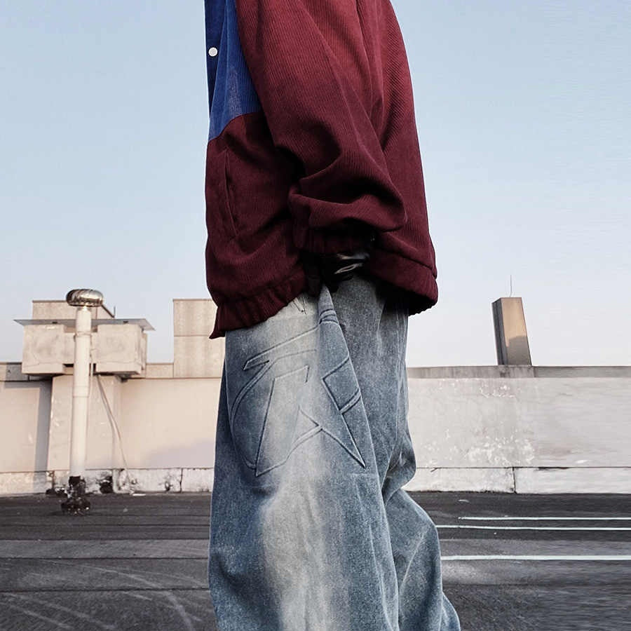 American Fashion Brand Vintage Mop Straight Jeans - Lootquake