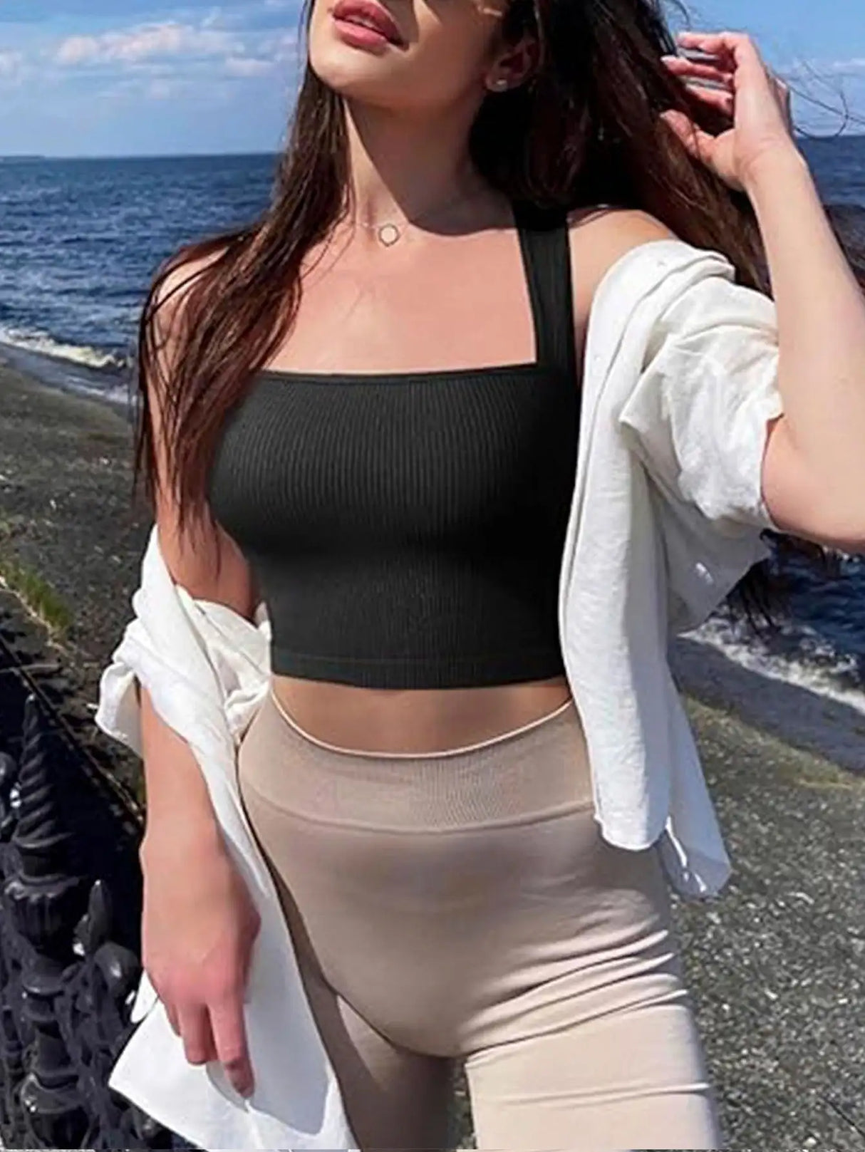 Sports Bra For Women Strappy Medium Support Push Up Padded - Lootquake